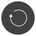 Reload Circular Arrow Black Filled icon