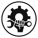 Repair Hand Wrench Gear Black Filled icon