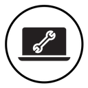 Repairing laptop icon