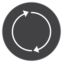 Repeat Loop Arrows Black Filled icon