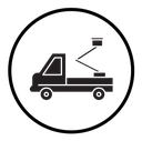 Rescue truck basket icon