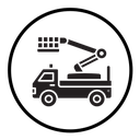Rescue truck basket icon