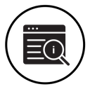 Researching information online icon
