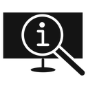 Researching information online icon