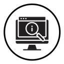 Researching information online icon