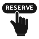 Reserve button with hand icon
