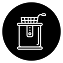 Restaurant deep fryer icon