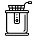 Restaurant deep fryer icon
