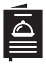 Restaurant menu card icon