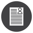 Resume Profile Document Black Filled icon