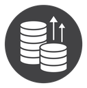 Revenue Black Filled icon