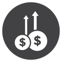 Revenue Growth Coins icon