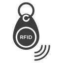 RFID key tag Black Filled icon