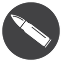 Rifle Ammunition Cartridge Black Filled icon