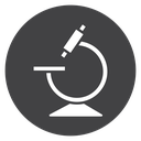 Ring Arm Microscope Black Filled icon