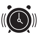 Ringing alarm clock icon