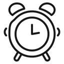Ringing alarm clock icon