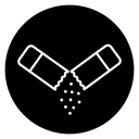 Ripped packet sugar icon