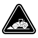 Road construction sign icon