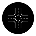 Road junction icon