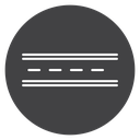 Road Black Filled icon