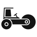 Road roller Black Filled icon