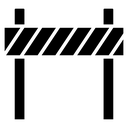 Roadblock Black Filled icon