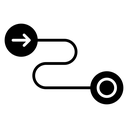 Roadmap Winding Path icon
