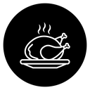 Roast Chicken Black Filled icon