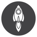 Rocket Launch Black Filled icon