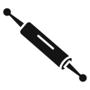 Rolling pin Black Filled icon