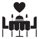 Romantic dinner icon