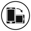 Rotate phone Black Filled icon