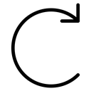 Rotate Right Clockwise Arrow Black Filled icon