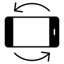 Rotate Smartphone Black Filled icon