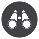 Round Lens Binoculars Black Filled icon