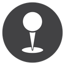 Round Pin Black Filled icon
