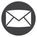 Rounded Envelope Badge Black Filled icon