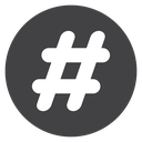 Rounded Hashtag Black Filled icon