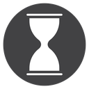 Rounded Hourglass Timer Black Filled icon