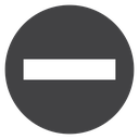 Rounded Minus Bar Black Filled icon