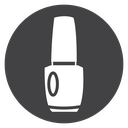 Rounded Nail Polish Bottle Black Filled icon