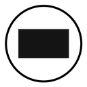 Rounded Rectangle Shape Black Filled icon