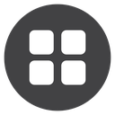 Rounded Square Grid Black Filled icon