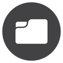 Rounded Tab Folder Black Filled icon