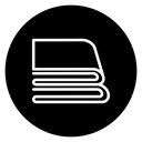 Rounded the folded bath towels icon