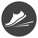 Running Shoe Motion Black Filled icon