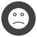Sad Black Filled icon