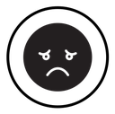 Sad, upset or lonely emot icon