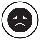 Sad, upset or lonely emot icon